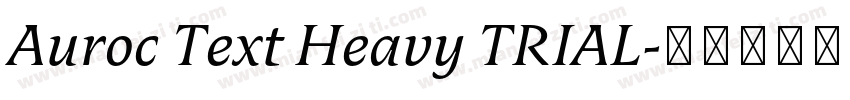 Auroc Text Heavy TRIAL字体转换